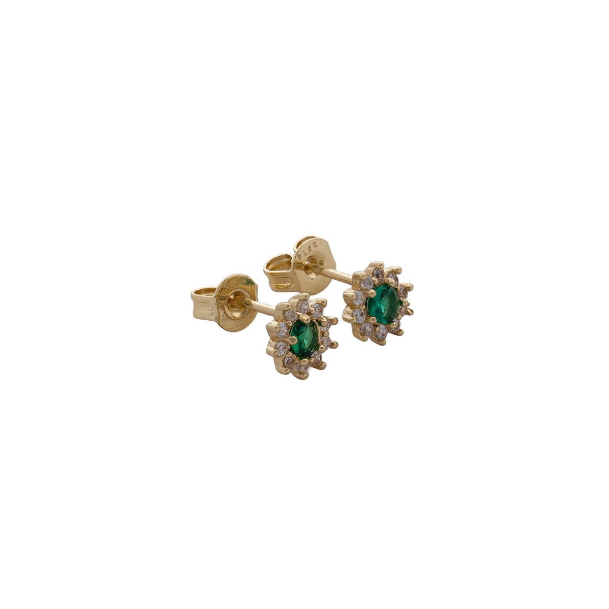 Aretes Green Fleur 6 mm