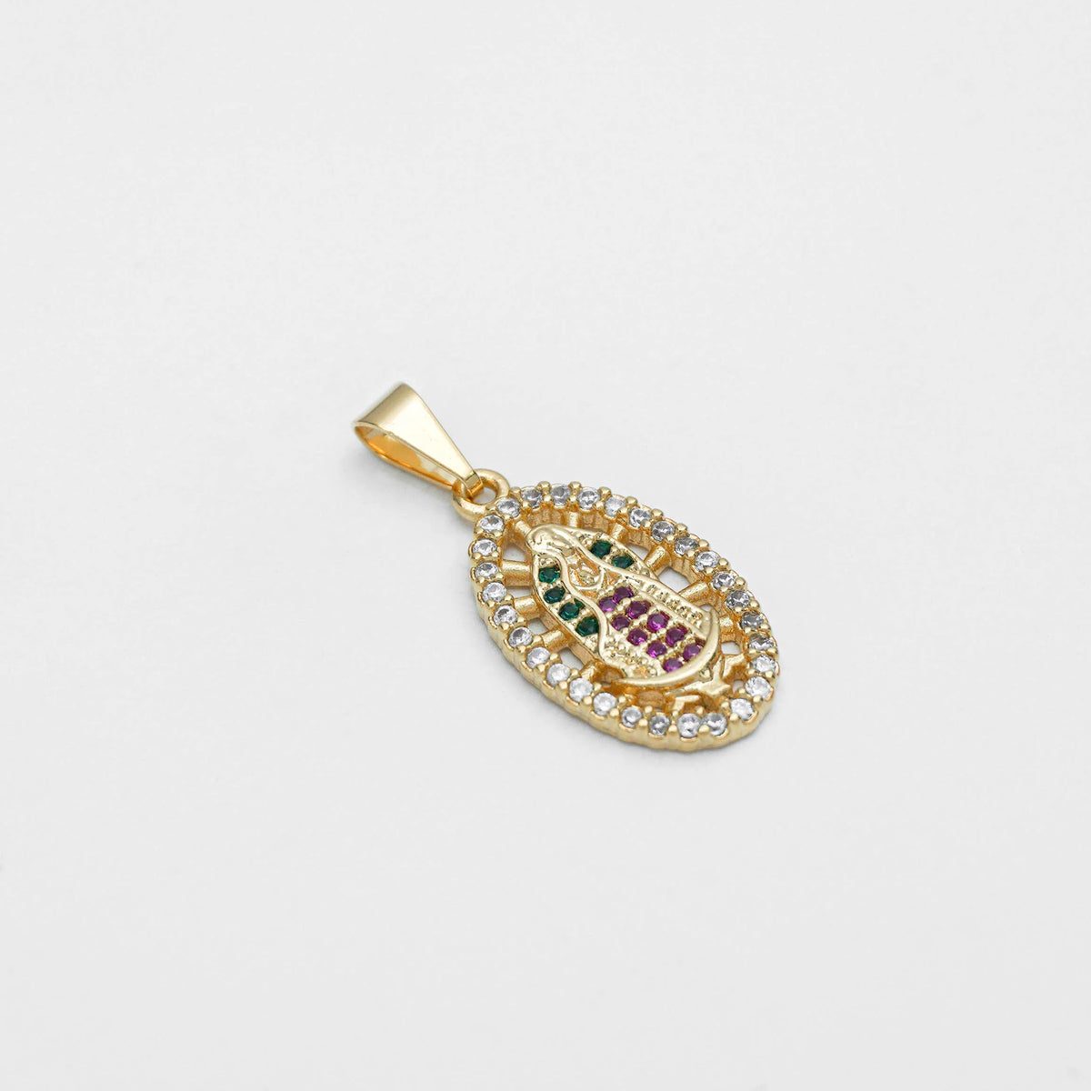 Dije Virgen Guadalupe Swarovski Med