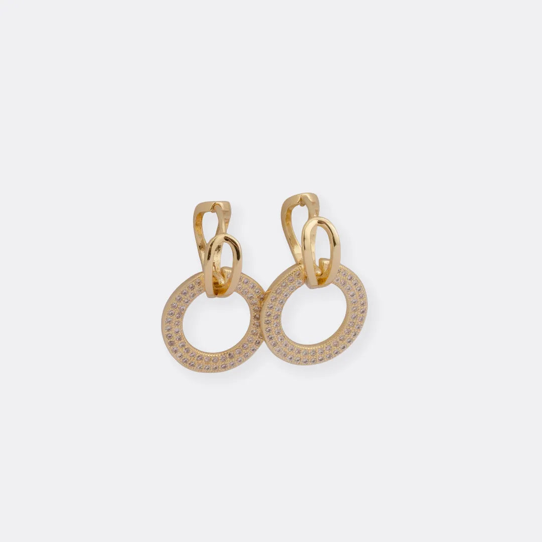 Aretes Candonga Pavé Circle 14 mm
