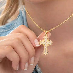 Cruz Sagrada Circonias Cristal