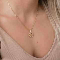 Corazon Circonias + Cruz Mini