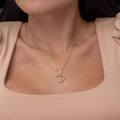Corazon Circonias + Cruz Mini