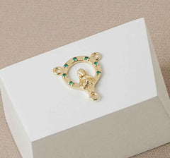 Crucero con Circonias 1.8 Cms Verde