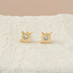 Aretes Estrella Circonia CRISTAL