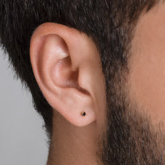 Aretes Circonia redonda negro 2mm