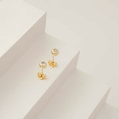 Aretes 4  mm con circonias