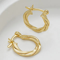 Aretes Candonga Entorchada Plana