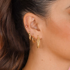 Aretes Candonga Entorchada Plana