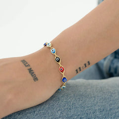 Pulsera Ojo Turco Multicolor 16 cm