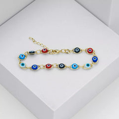 Pulsera Ojo Turco Multicolor 16 cm