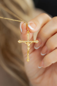 Cruz Cristo Circonias 4 Cms