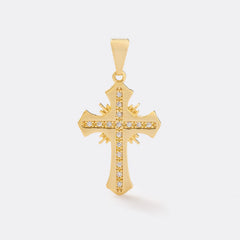 Cruz Sagrada Circonias Cristal