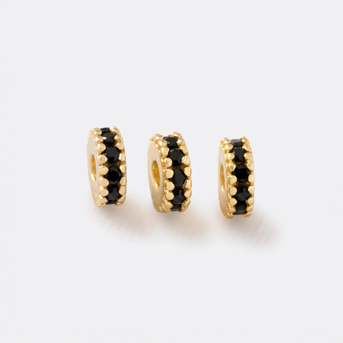 Rondel circonias 5mm x 3U NEGRO