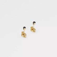 Aretes Circonia redonda negro 2mm