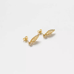 Aretes Hoja Circonias 1.7 Cms