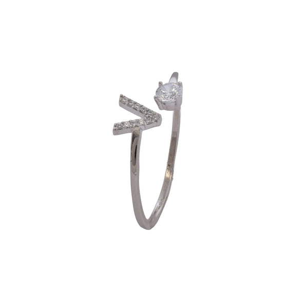 Anillo Letra V Crystal