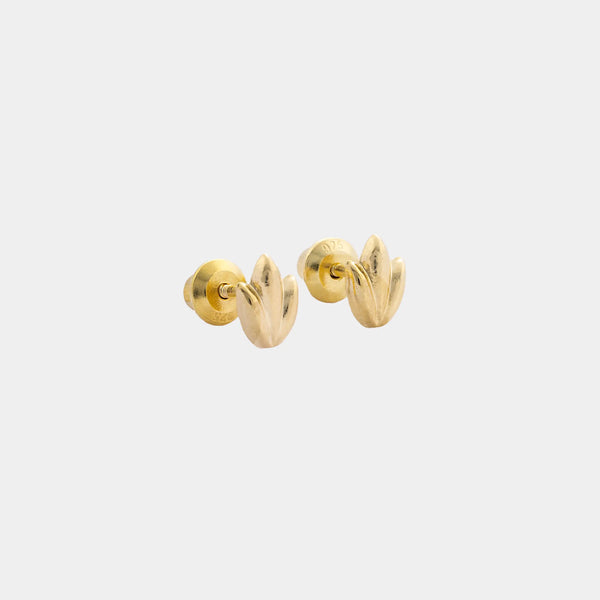 Aretes Topo Floral 6 mm