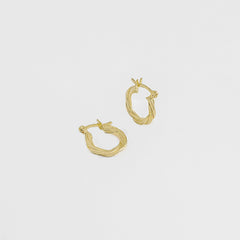 Aretes Candonga Entorchada Plana