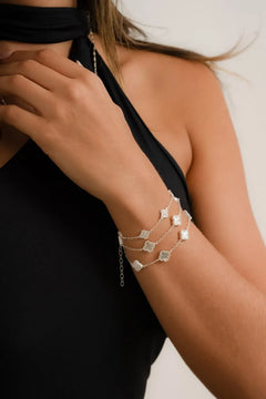 Pulsera Clover Nacar 4H 10 mm 17 Cms + Ext